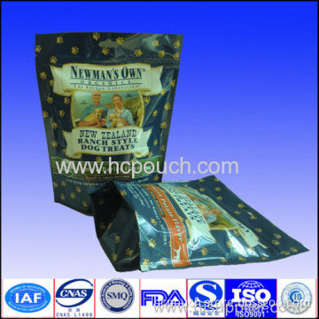 Stand Up Aluminum Foil Pouch With Tear Notch And Zipper 